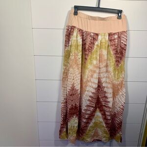 Lascana For Venus Tie Dye Beach Swim Coverup or Maxi Skirt Boho 100% Soft Modal